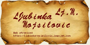LJubinka Mojsilović vizit kartica